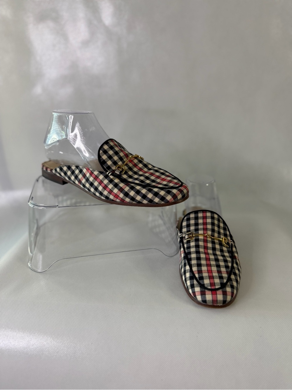 Sam Edelman Plaid Horsebit Mule Loafers Size 8.5